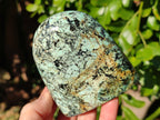 Polished "African Turquoise" Chrysocolla Standing Free Forms x 3 From South Africa - Toprock Gemstones and Minerals 