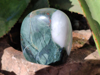 Polished Bloodstone Standing Free Forms x 3 From Swaziland