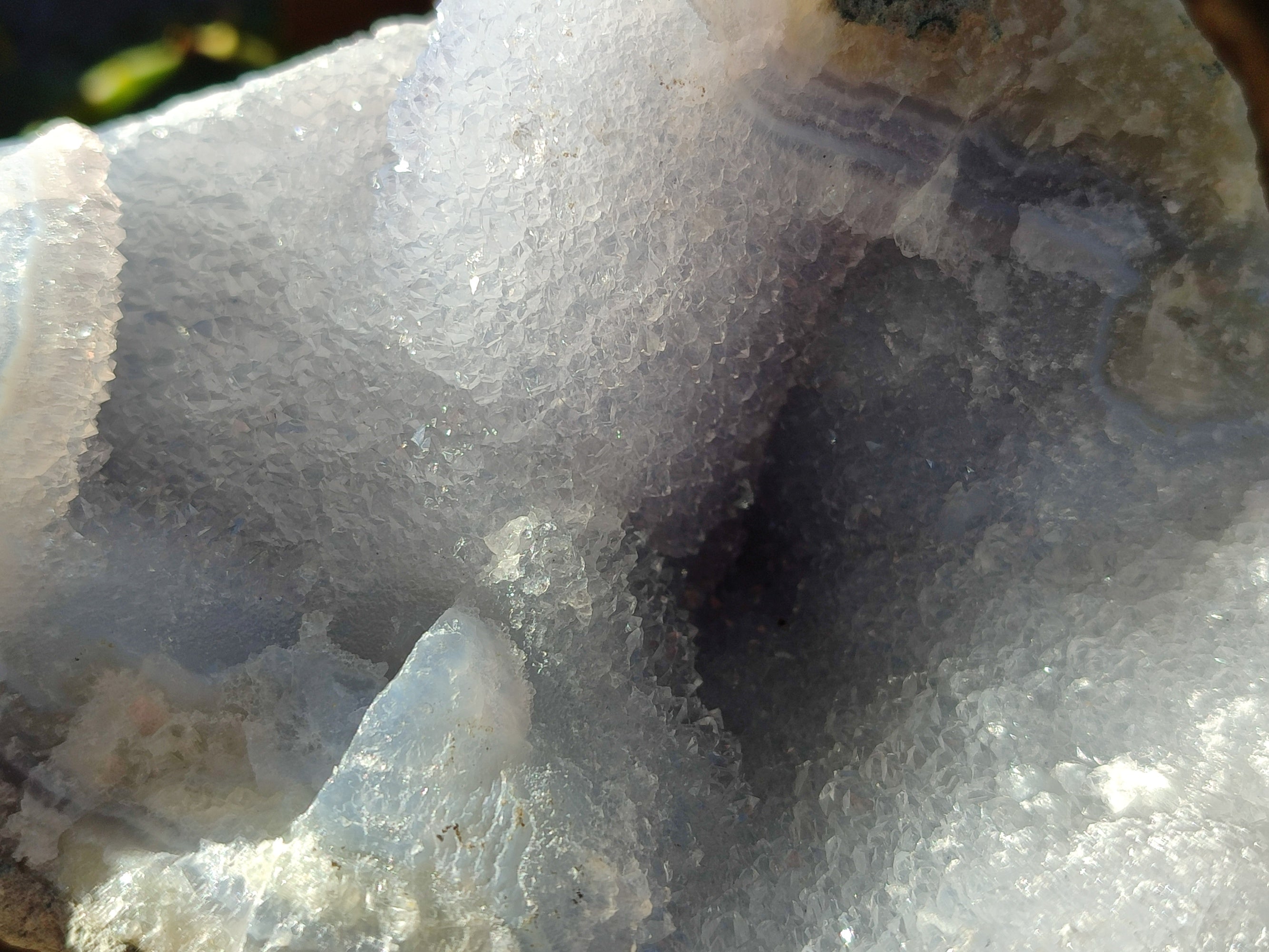Natural Blue Lace Agate Geode Specimens x 2 From Nsanje, Malawi - Toprock Gemstones and Minerals 