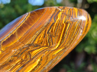 Polished Banded Tiger Iron with Tigers Eye Standing Free Forms x 3 From South Africa - Toprock Gemstones and Minerals 