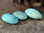 Polished Amazonite Palm Stones x 24 From Madagascar - Toprock Gemstones and Minerals 