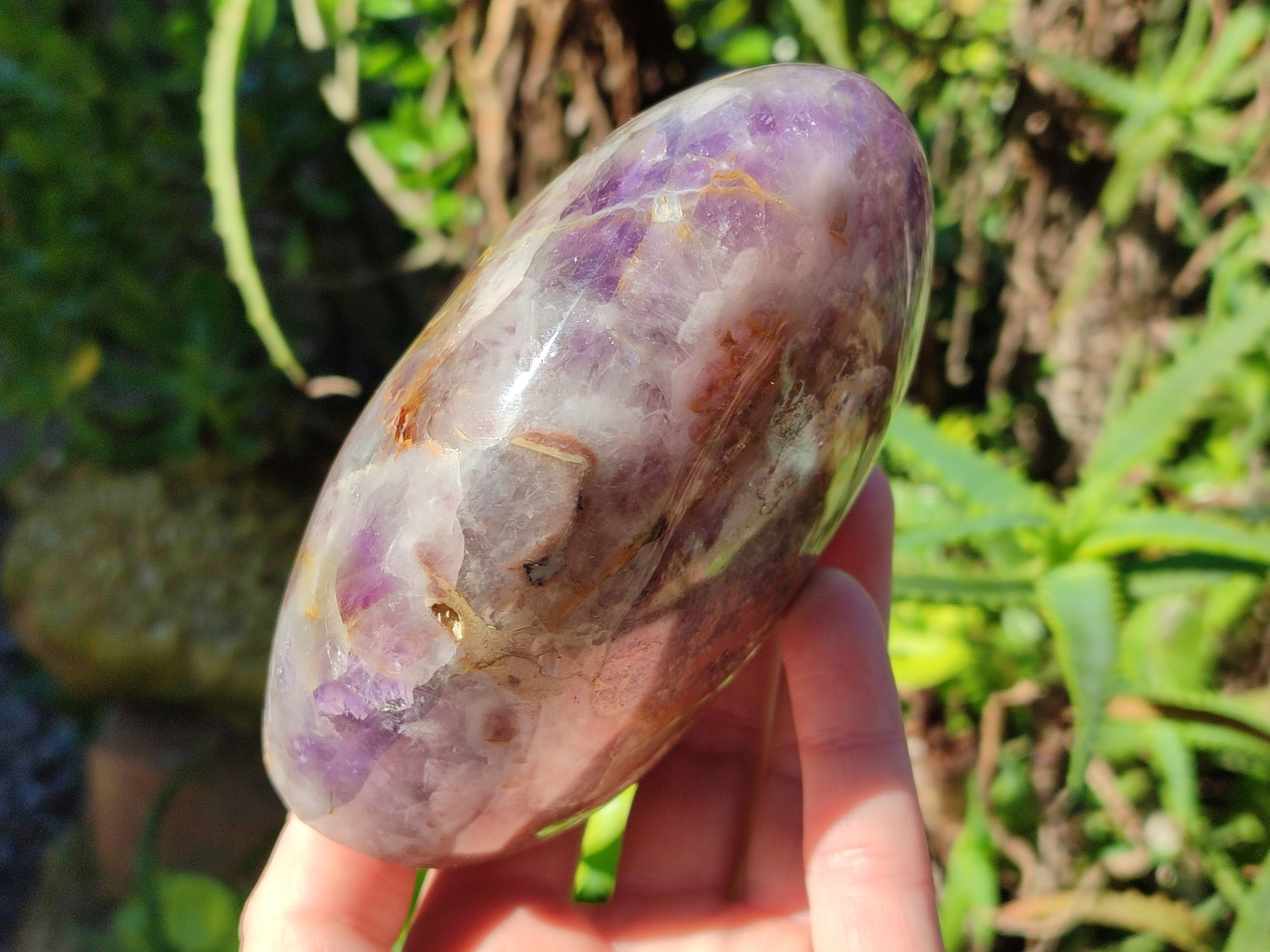 Polished Chevron Amethyst Standing Free Form x 2 From Ankazobe, Madagascar - Toprock Gemstones and Minerals 