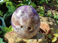Polished Chevron Amethyst Standing Free Form x 2 From Ankazobe, Madagascar - Toprock Gemstones and Minerals 