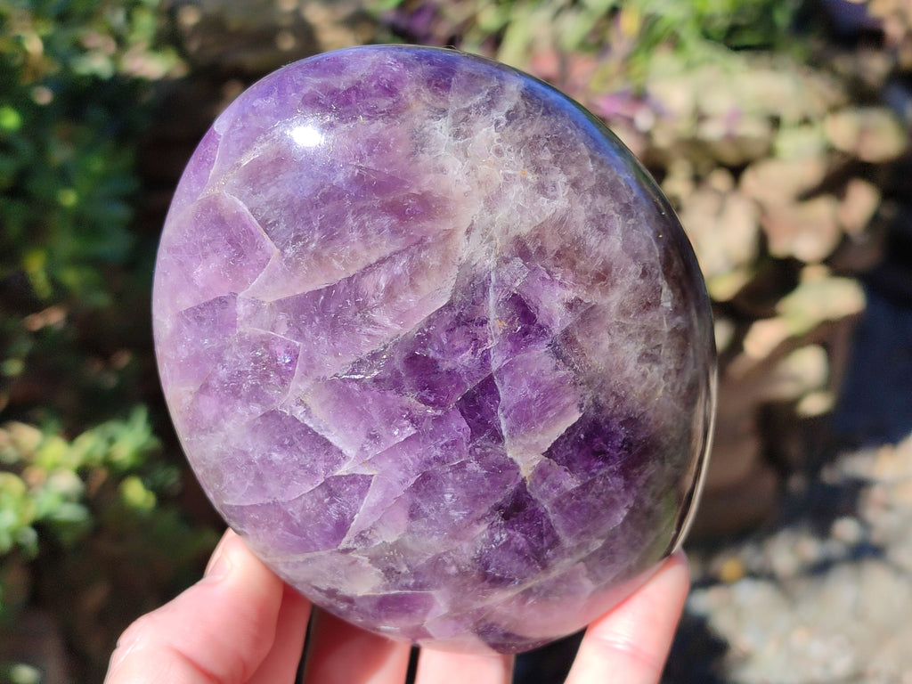 Polished Chevron Amethyst Standing Free Form x 2 From Ankazobe, Madagascar - Toprock Gemstones and Minerals 