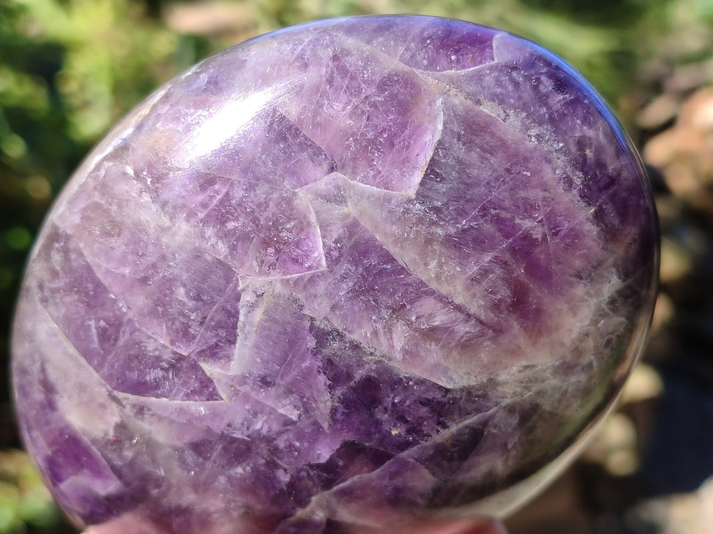 Polished Chevron Amethyst Standing Free Form x 2 From Ankazobe, Madagascar - Toprock Gemstones and Minerals 