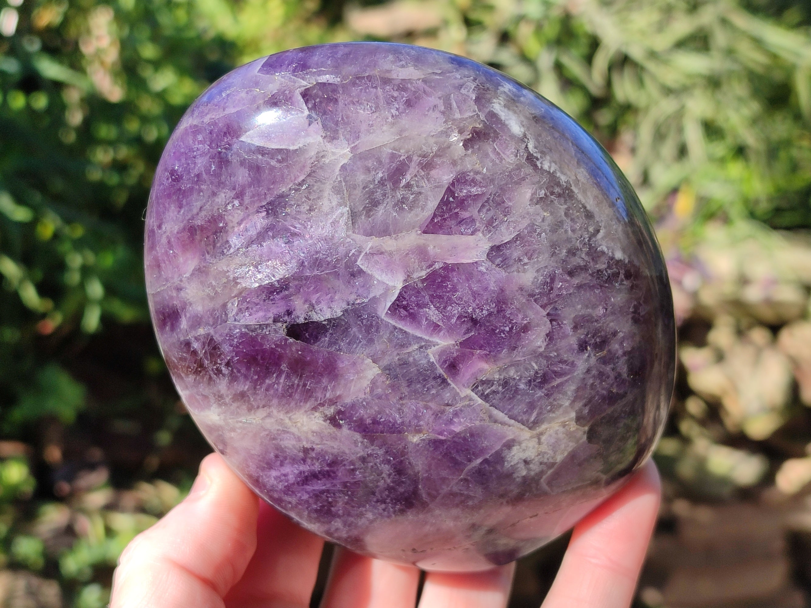 Polished Chevron Amethyst Standing Free Form x 2 From Ankazobe, Madagascar - Toprock Gemstones and Minerals 