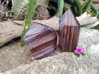 Polished Banded Tiger Iron Points x 2 From Northern Cape, South Africa - Toprock Gemstones and Minerals 