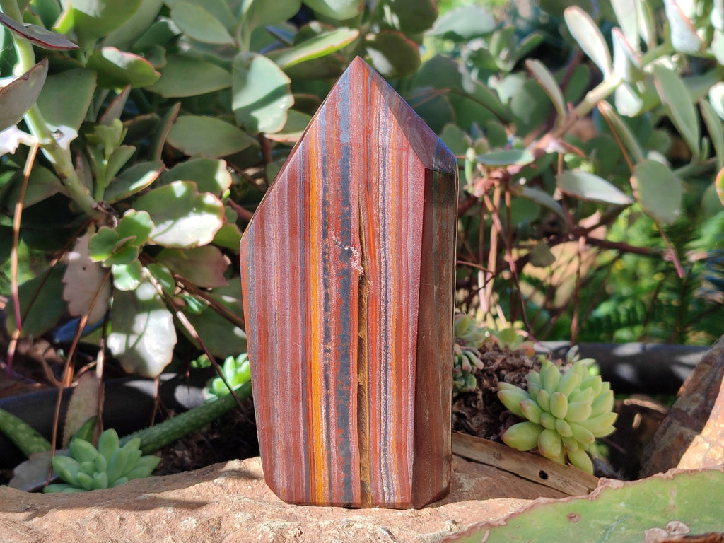 Polished Banded Tiger Iron Points x 2 From Northern Cape, South Africa - Toprock Gemstones and Minerals 