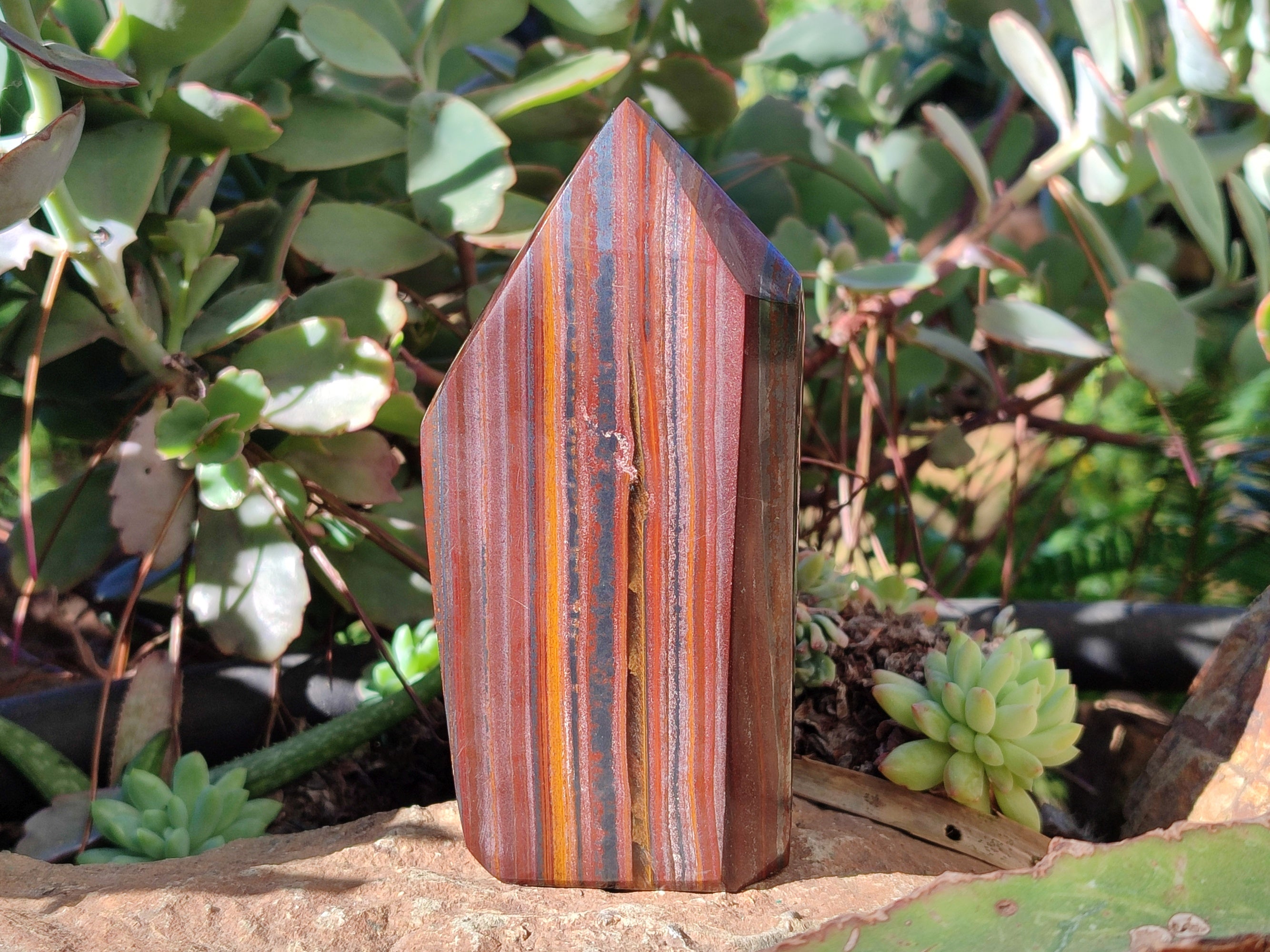 Polished Banded Tiger Iron Points x 2 From Northern Cape, South Africa - Toprock Gemstones and Minerals 