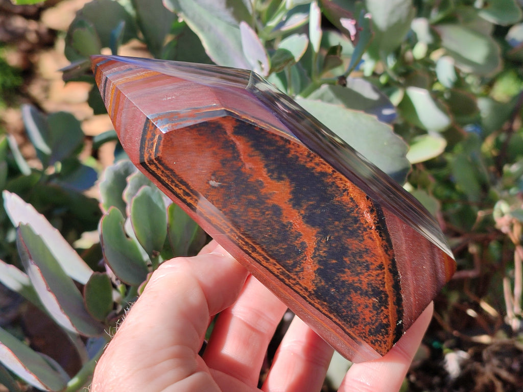 Polished Banded Tiger Iron Points x 2 From Northern Cape, South Africa - Toprock Gemstones and Minerals 