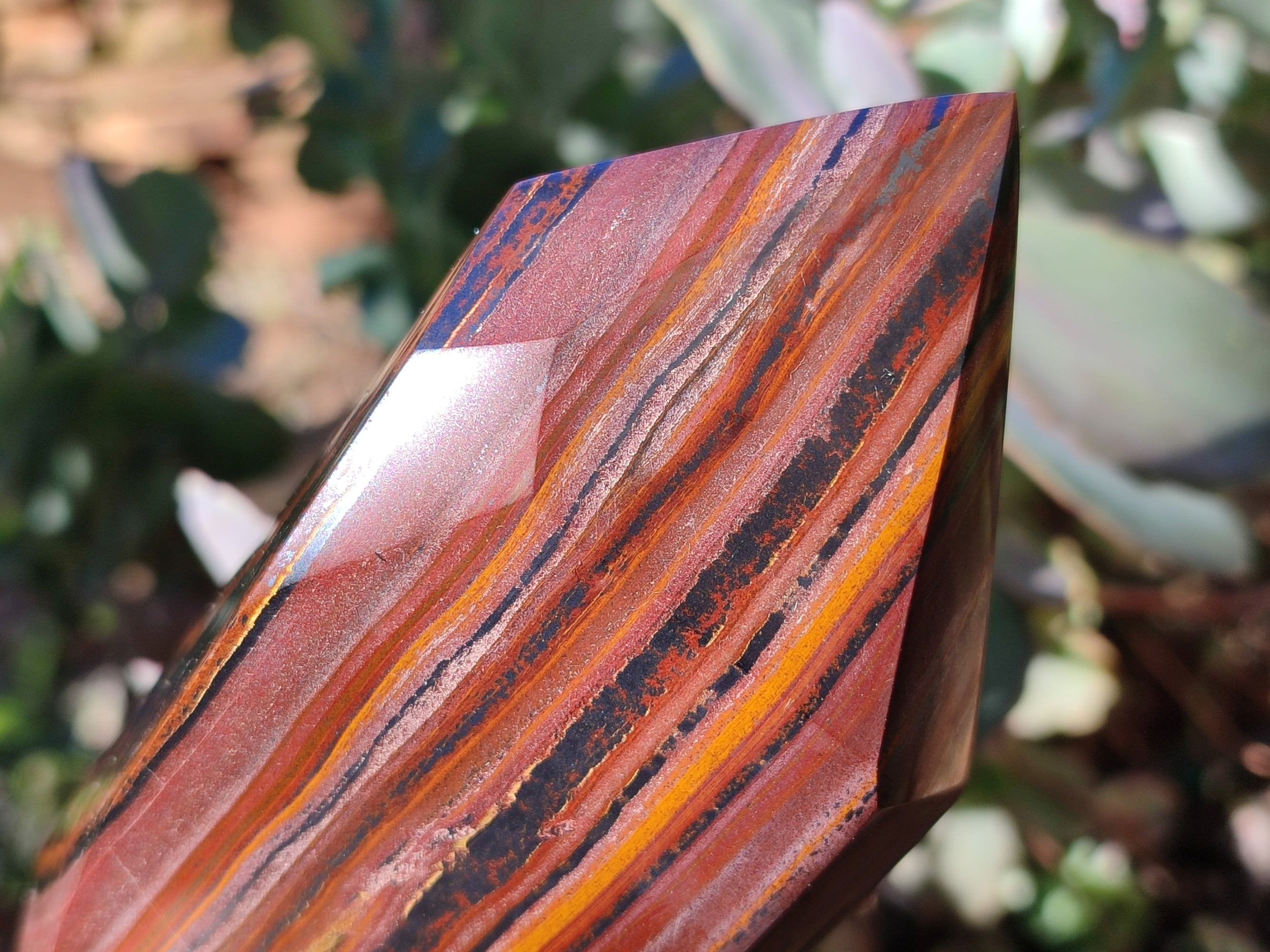 Polished Banded Tiger Iron Points x 2 From Northern Cape, South Africa - Toprock Gemstones and Minerals 