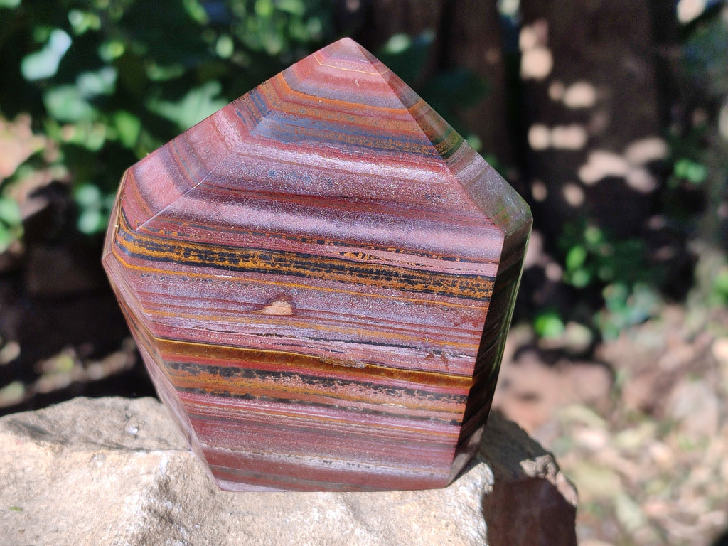 Polished Banded Tiger Iron Points x 2 From Northern Cape, South Africa - Toprock Gemstones and Minerals 