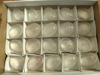 Polished Girasol Pearl Quartz Palm Stones x 20 From Ambatondrazaka, Madagascar - Toprock Gemstones and Minerals 