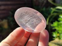 Polished Girasol Pearl Quartz Palm Stones x 20 From Ambatondrazaka, Madagascar - Toprock Gemstones and Minerals 