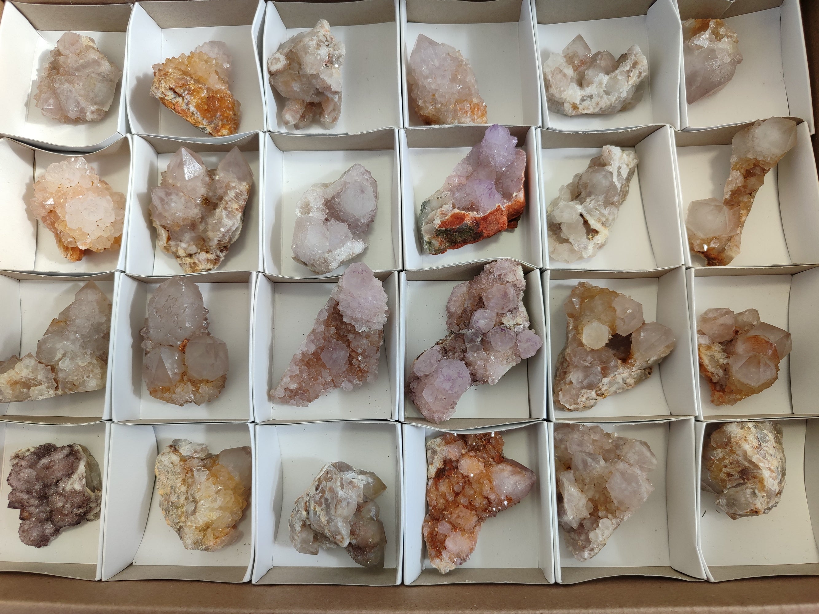 Natural Mix of Spirit Quartz Clusters x 35 From Boekenhouthoek, South Africa - Toprock Gemstones and Minerals 