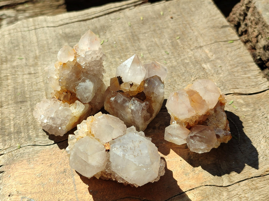 Natural Mix of Spirit Quartz Clusters x 35 From Boekenhouthoek, South Africa - Toprock Gemstones and Minerals 