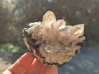 Natural Schorl Tourmaline with Hyalite Opal and Smoky Quartz x 5 From Erongo, Namibia - Toprock Gemstones and Minerals 