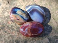 Polished Red Sashe River Agate Free Forms x 24 From Zimbabwe - Toprock Gemstones and Minerals 