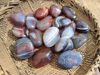 Polished Red Sashe River Agate Free Forms x 24 From Zimbabwe - Toprock Gemstones and Minerals 