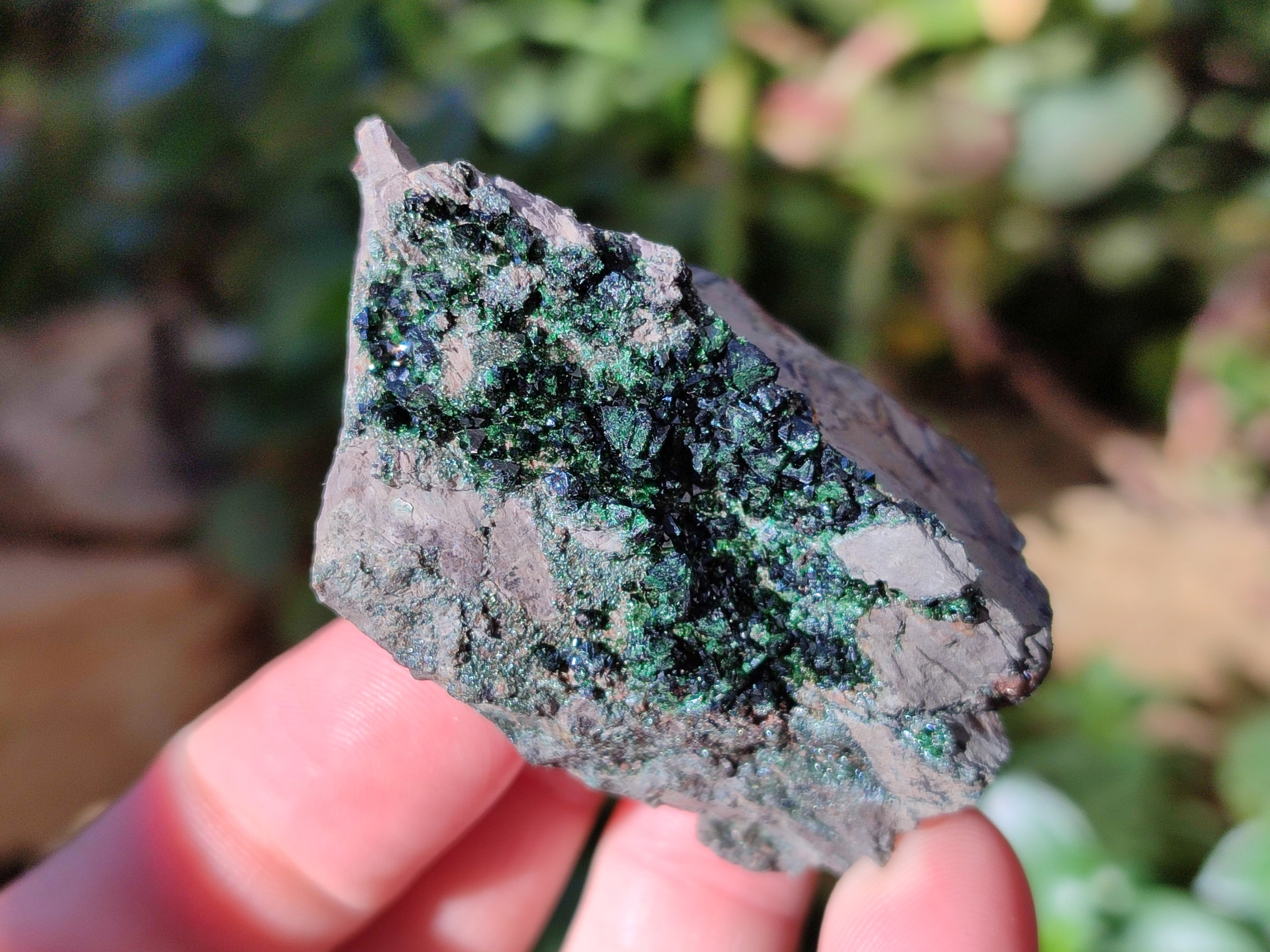 Natural Libethenite Crystals On Dolomite Matrix Specimens x 12 From Shituru, Congo - Toprock Gemstones and Minerals 