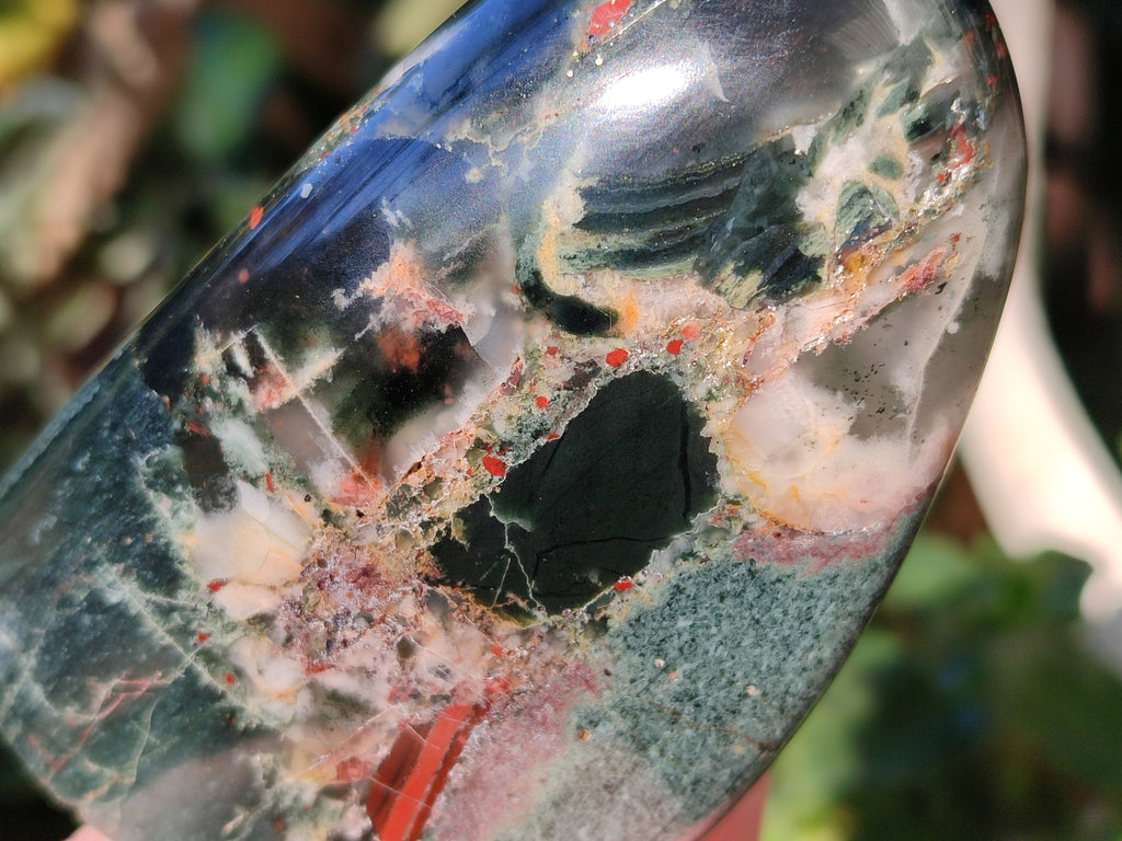 Polished Bloodstone Standing Free Forms x 2 From Swaziland - Toprock Gemstones and Minerals 