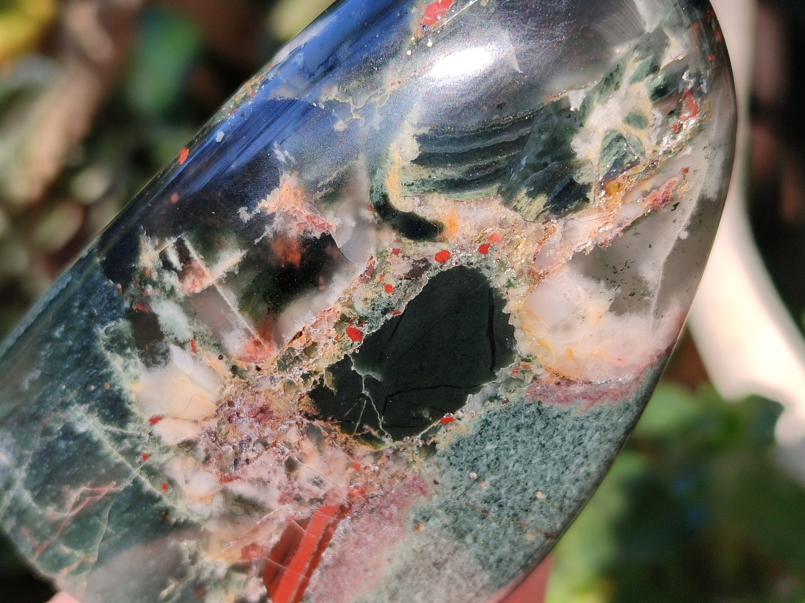 Polished Bloodstone Standing Free Forms x 2 From Swaziland - Toprock Gemstones and Minerals 