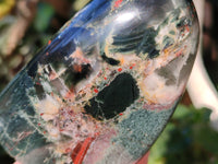 Polished Bloodstone Standing Free Forms x 2 From Swaziland