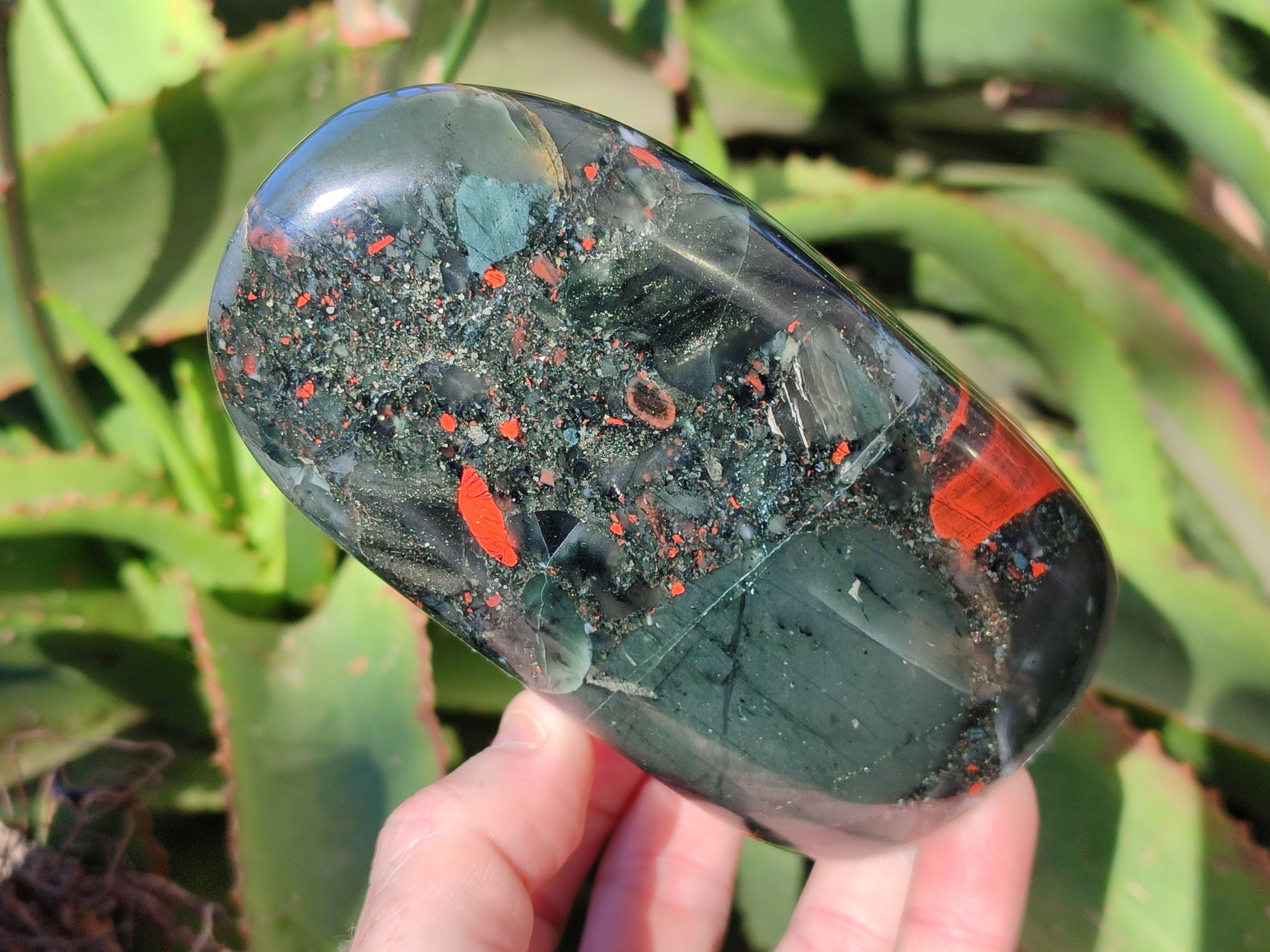 Polished Bloodstone Standing Free Forms x 2 From Swaziland - Toprock Gemstones and Minerals 