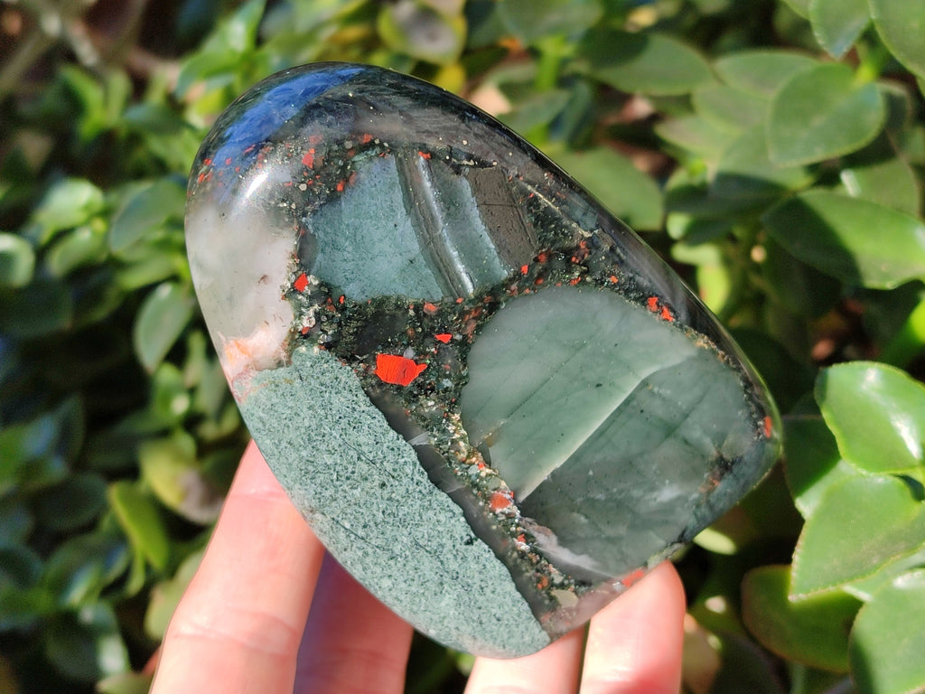 Polished Bloodstone Standing Free Forms x 2 From Swaziland - Toprock Gemstones and Minerals 