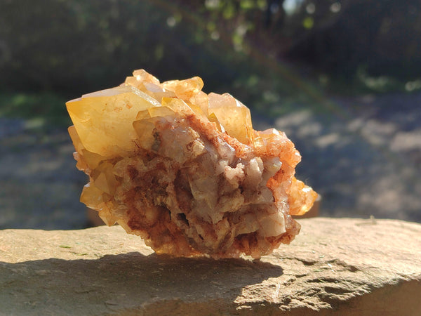 Natural Limonite Quartz Clusters x 6 From Solwezi, Zambia