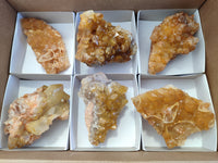 Natural Limonite Quartz Clusters x 6 From Solwezi, Zambia - Toprock Gemstones and Minerals 