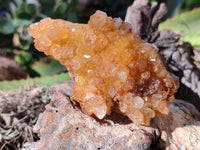Natural Limonite Quartz Clusters x 6 From Solwezi, Zambia - Toprock Gemstones and Minerals 