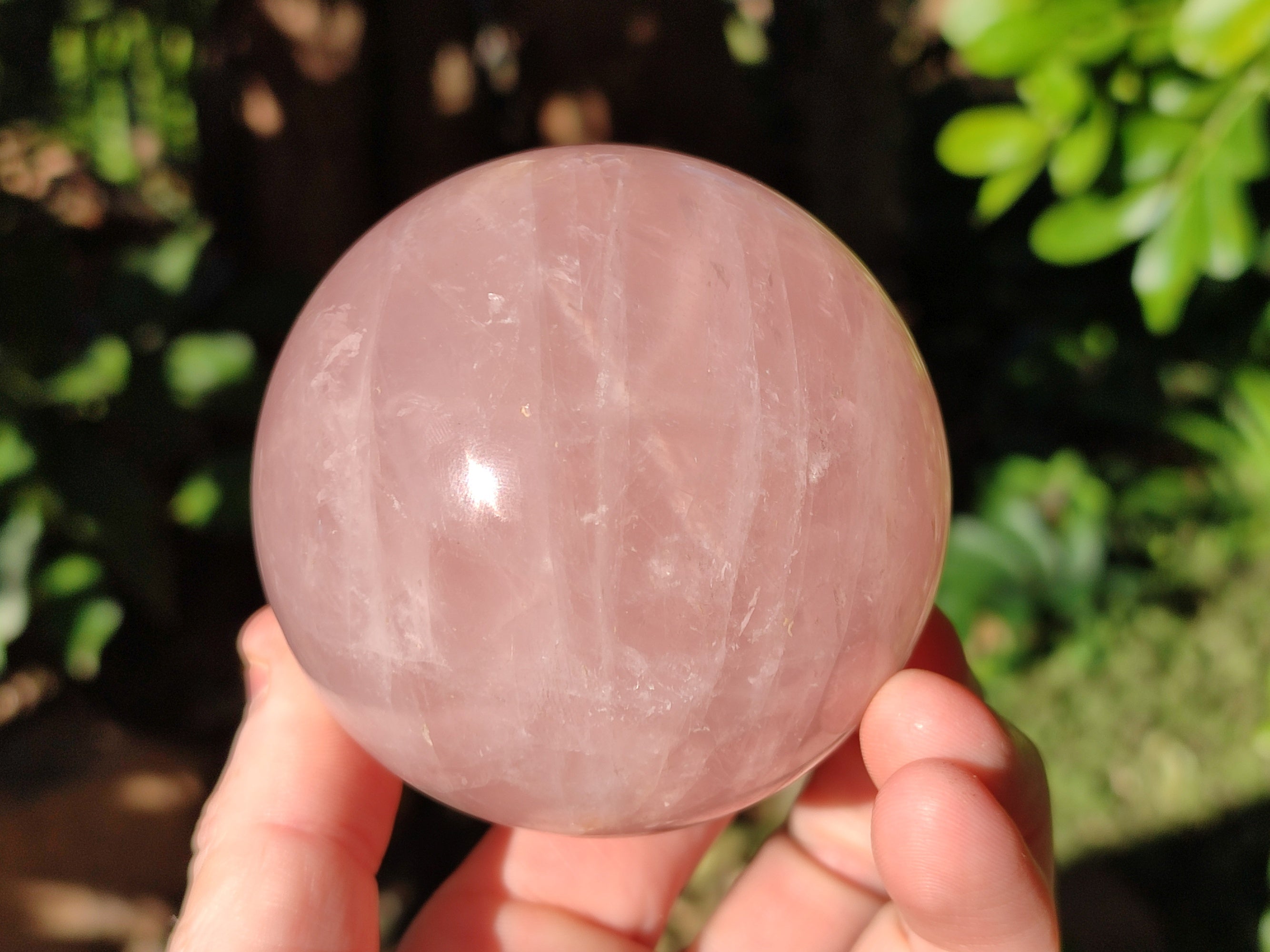 Polished Rose Quartz Spheres x 3 From Ambatondrazaka, Madagascar - Toprock Gemstones and Minerals 