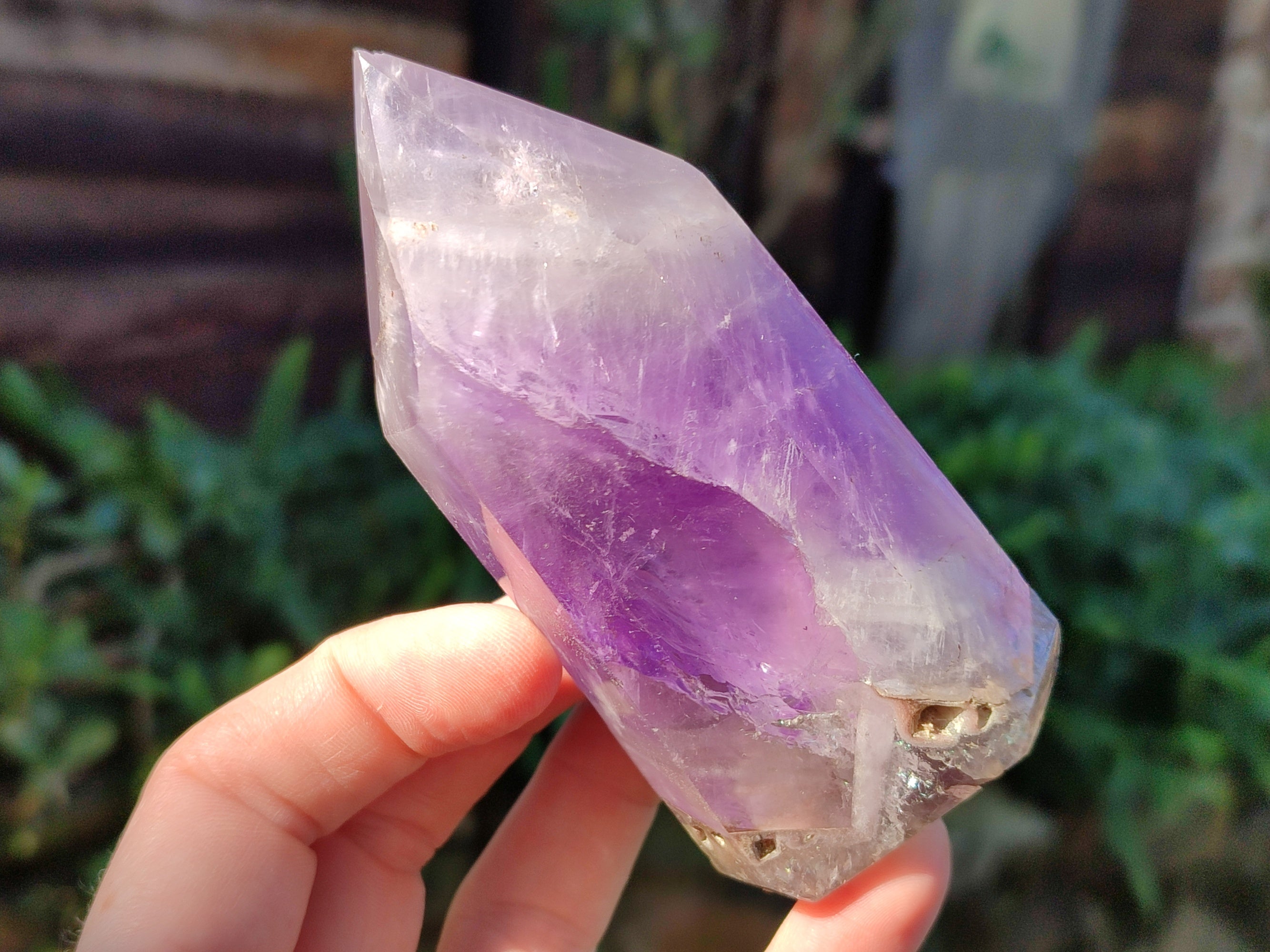 Polished Chevron Amethyst Points x 4 From Ankazobe, Madagascar - Toprock Gemstones and Minerals 