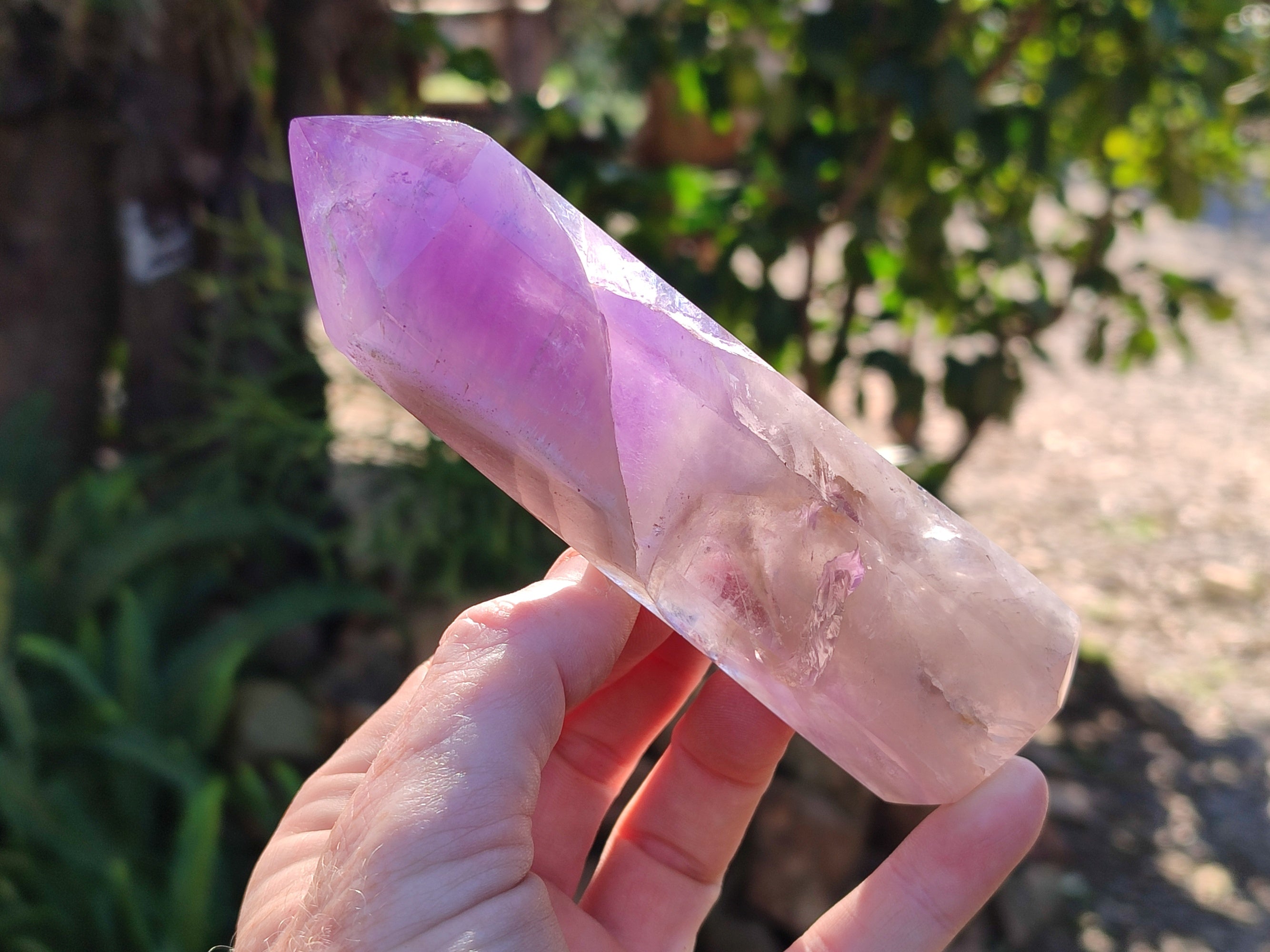 Polished Chevron Amethyst Points x 4 From Ankazobe, Madagascar - Toprock Gemstones and Minerals 