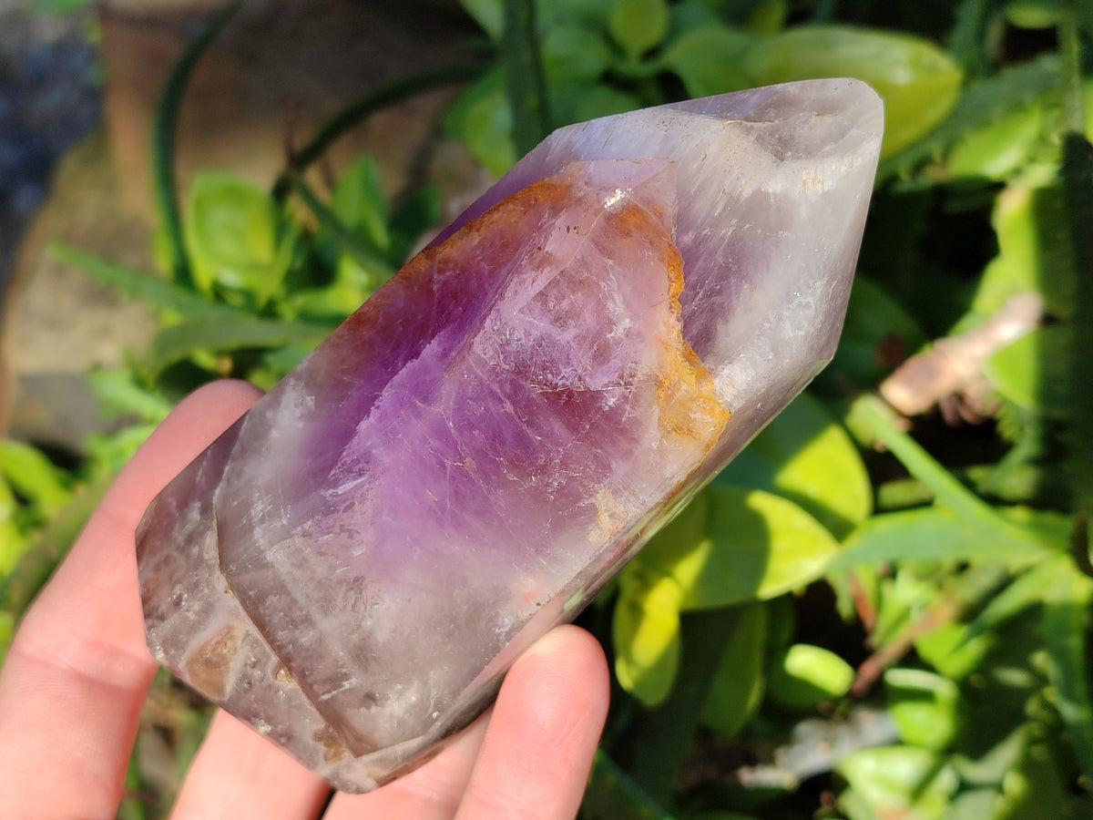 Polished Chevron Amethyst Points x 4 From Ankazobe, Madagascar - Toprock Gemstones and Minerals 