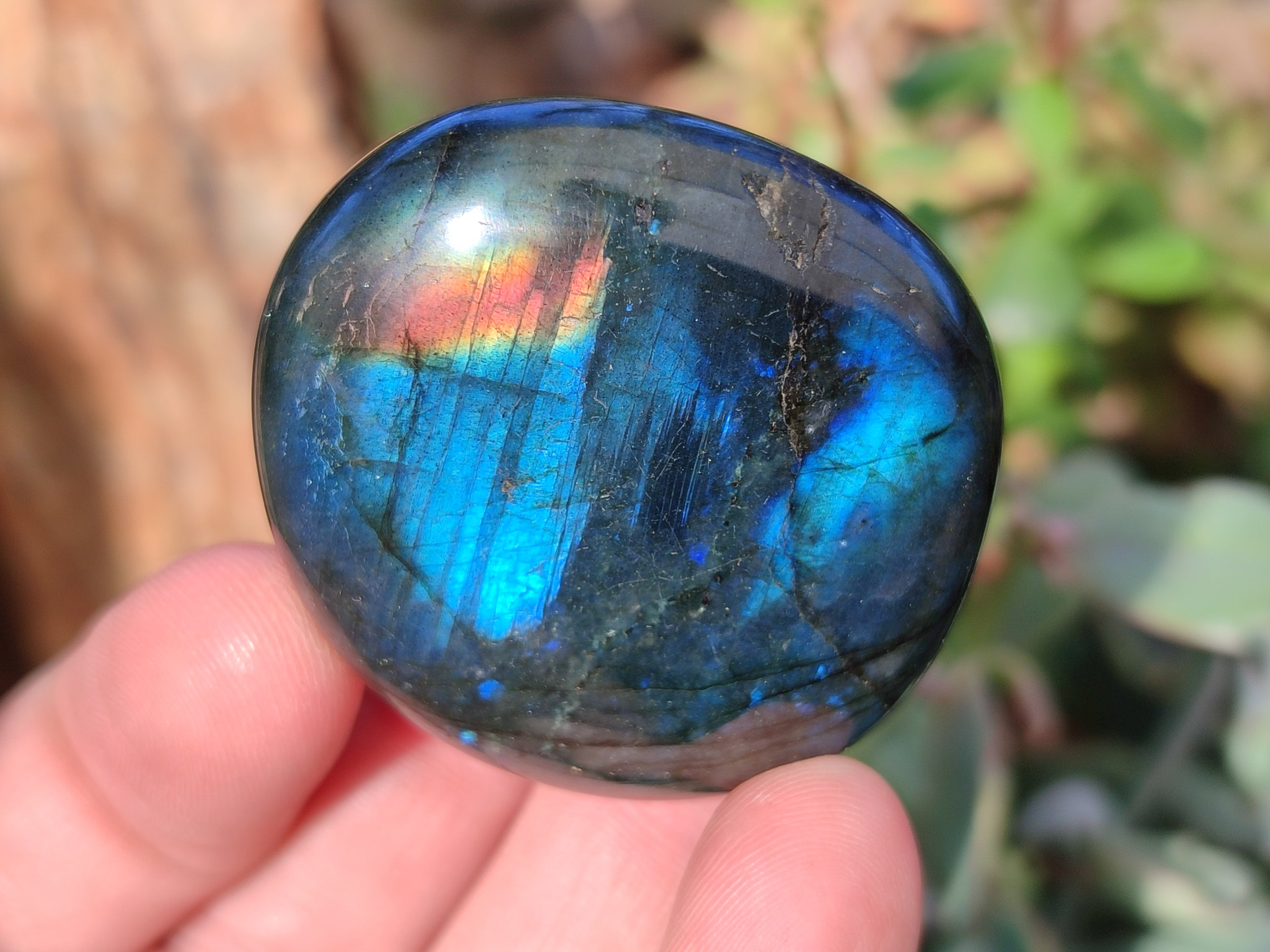 Polished Labradorite Palm Stones x 24 From Tulear, Madagascar - Toprock Gemstones and Minerals 