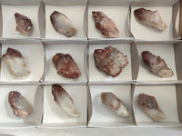 Natural Red Hematoid Quartz Crystals X 12 From Karoi, Zimbabwe
