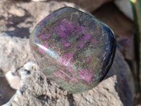 Polished Ruby Corundum In Chrome Verdite Standing Free Forms x 5 From Zimbabwe - Toprock Gemstones and Minerals 