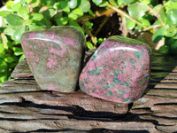 Polished Ruby Corundum In Chrome Verdite Standing Free Forms x 5 From Zimbabwe - Toprock Gemstones and Minerals 