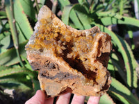 Natural Limonite Quartz Clusters x 2 From Solwezi, Zambia