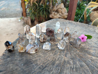 Polished Window Quartz Crystal Points with Various Inclusions x 20 From Madagascar - Toprock Gemstones and Minerals 