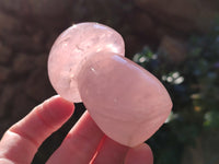 Polished Rose Quartz Mushrooms x 6 From Ambatondrazaka, Madagascar