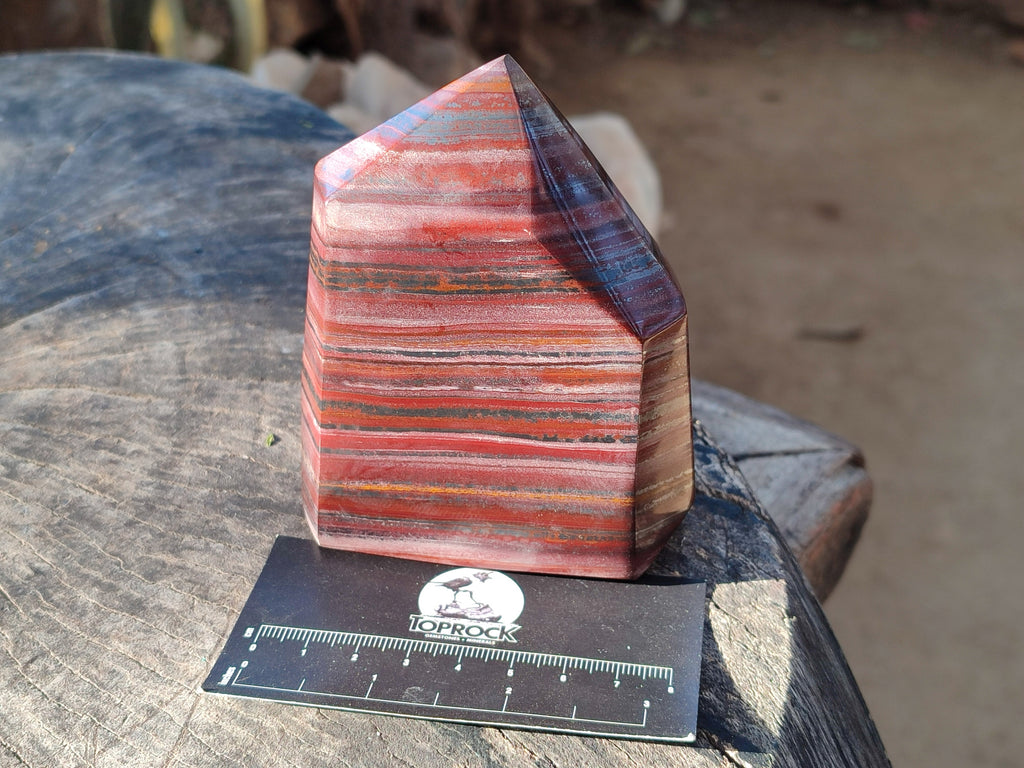 Polished Banded Tiger Iron Points x 2 From Northern Cape, South Africa - Toprock Gemstones and Minerals 