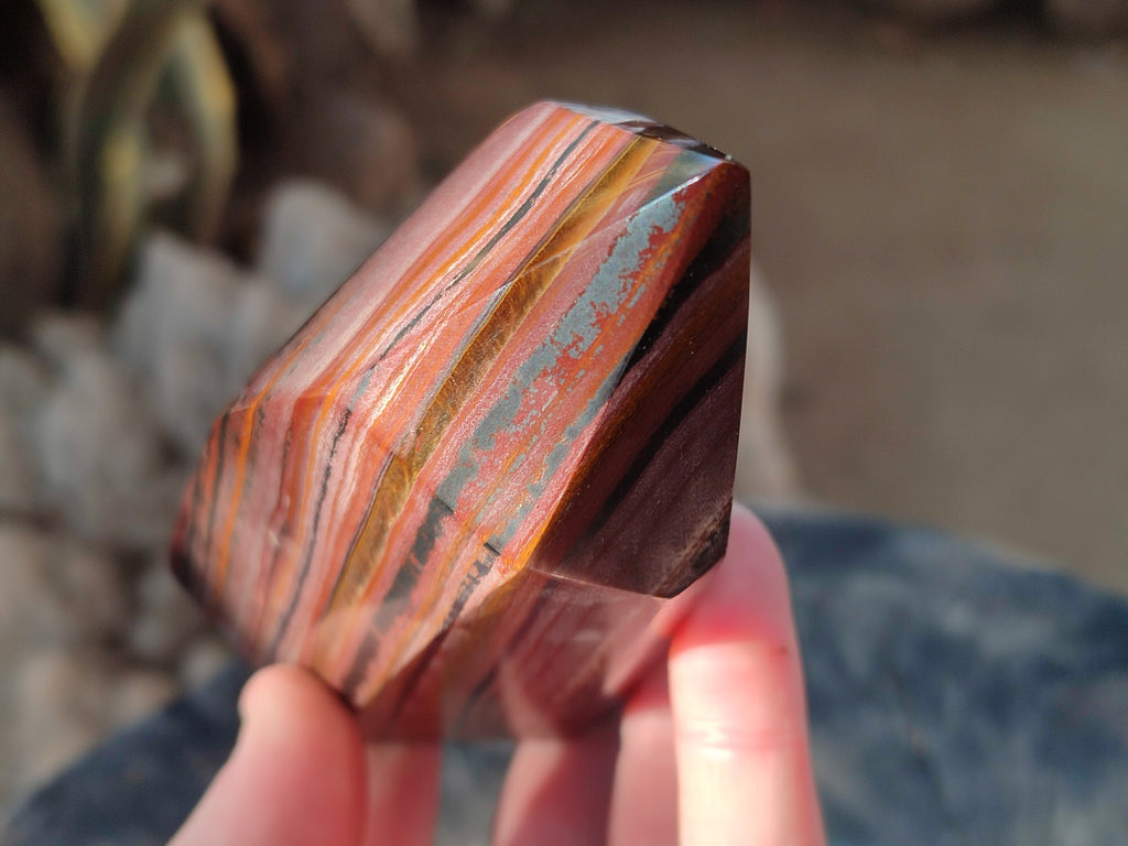 Polished Banded Tiger Iron Points x 2 From Northern Cape, South Africa - Toprock Gemstones and Minerals 
