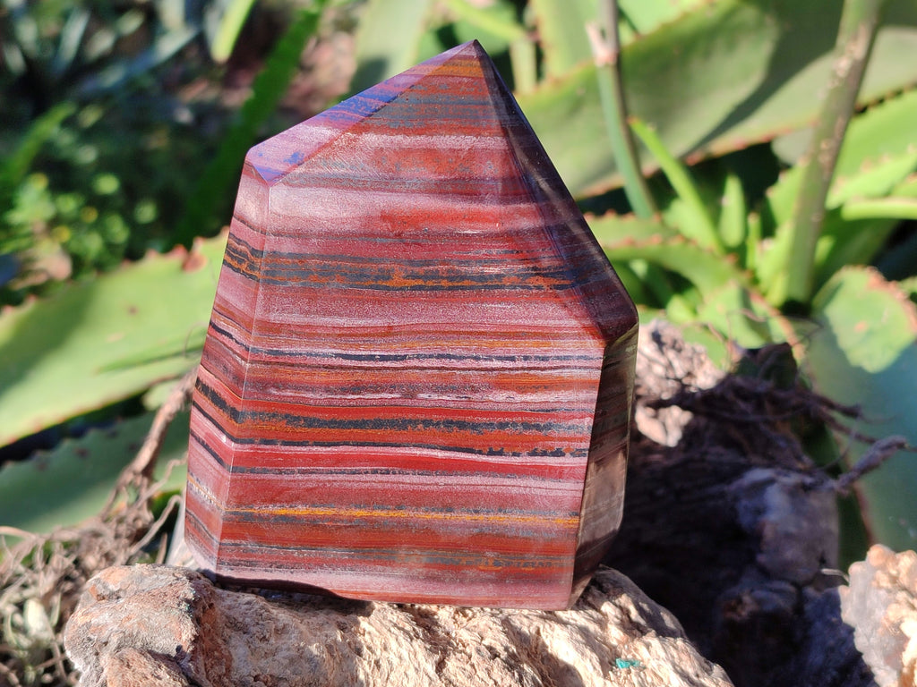 Polished Banded Tiger Iron Points x 2 From Northern Cape, South Africa - Toprock Gemstones and Minerals 