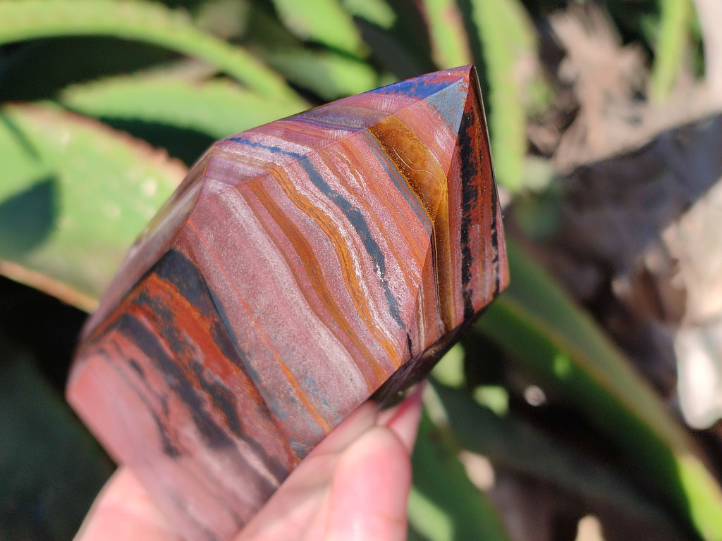 Polished Banded Tiger Iron Points x 2 From Northern Cape, South Africa - Toprock Gemstones and Minerals 