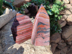 Polished Banded Tiger Iron Points x 2 From Northern Cape, South Africa - Toprock Gemstones and Minerals 
