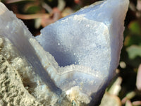 Natural Blue Lace Agate Geode Specimens x 6 From Nsanje, Malawi