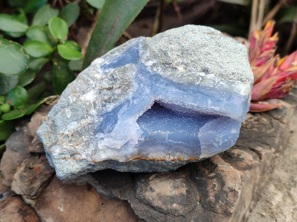 Natural Blue Lace Agate Geode Specimens x 6 From Nsanje, Malawi - Toprock Gemstones and Minerals 